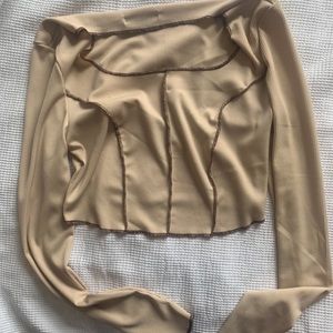 Cropped brown long sleeve
